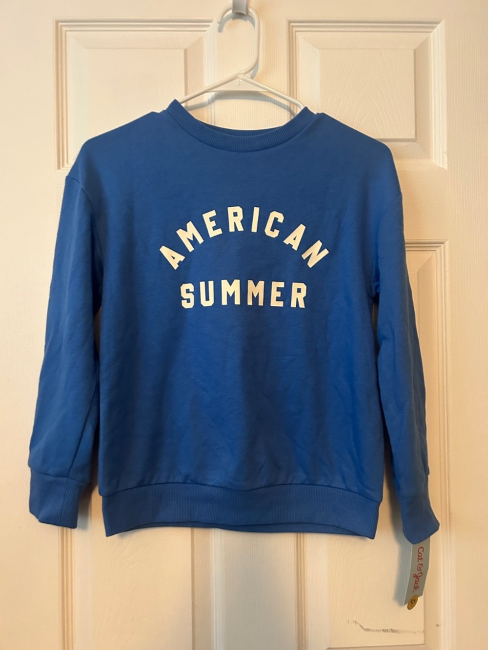 Cat & Jack Blue "American Summer" Crewneck Sweatshirt